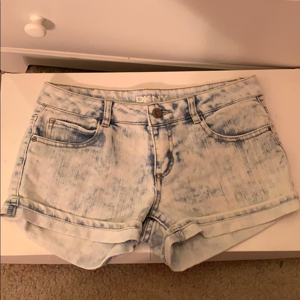 White washed DKNY youth jean shorts